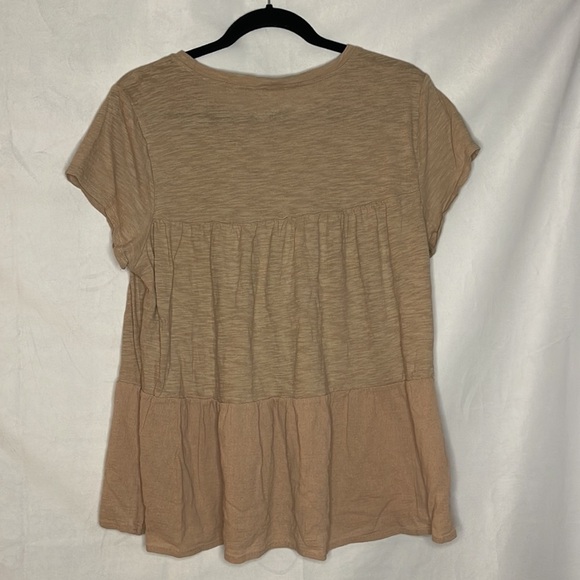 TIME & TRU RUFFLE FLOWY BOHO TEE (L) - Picture 6 of 6
